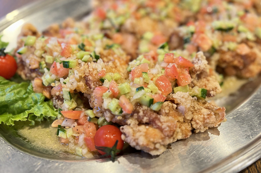 鶏唐揚げサルサソース